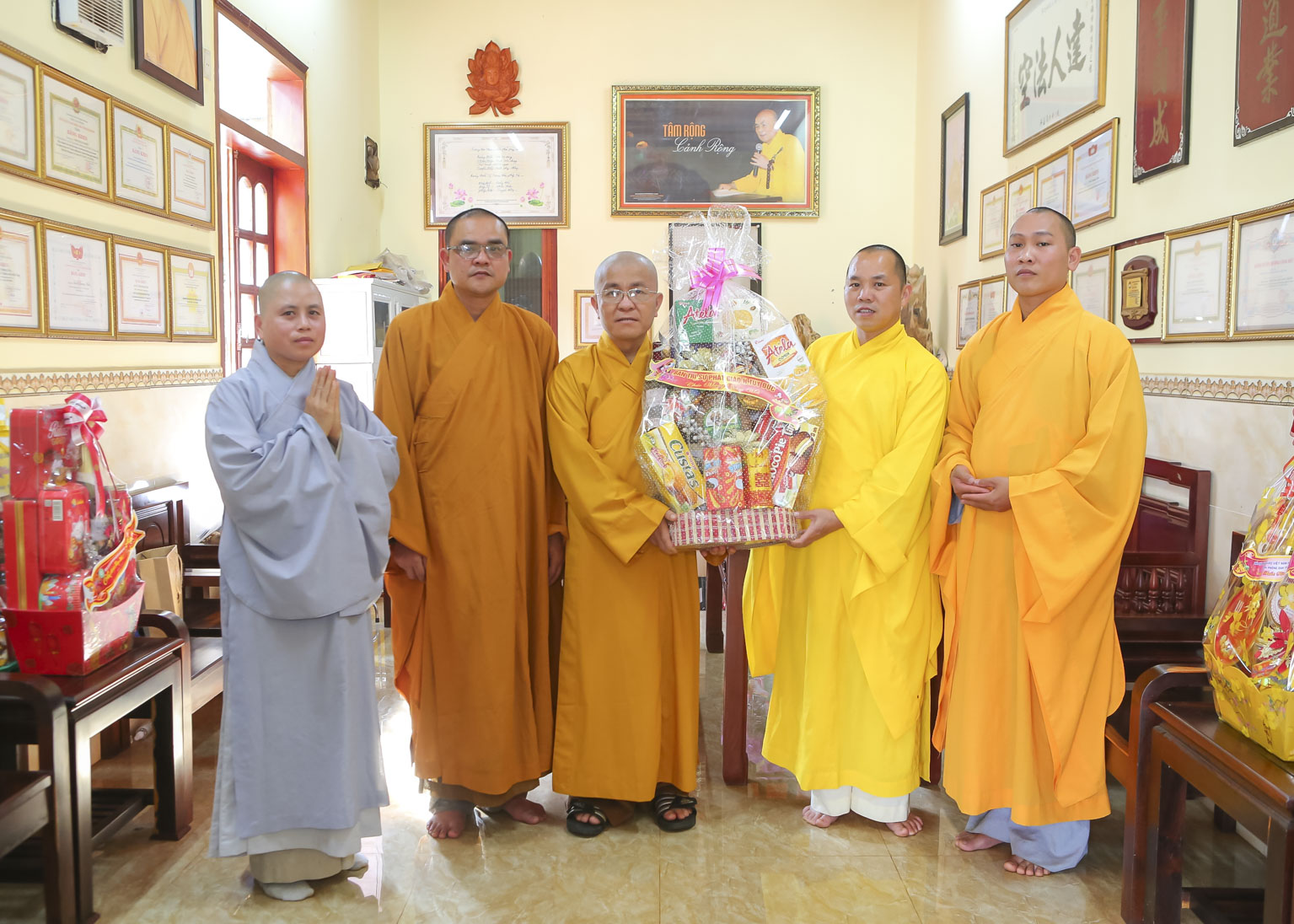Ban Trị sự Phật giáo Huyên Tuy Đức đảnh lễ chúc Tết TT. Thích Quảng Hiền - Trưởng BTS PG tỉnh Đắk Nông