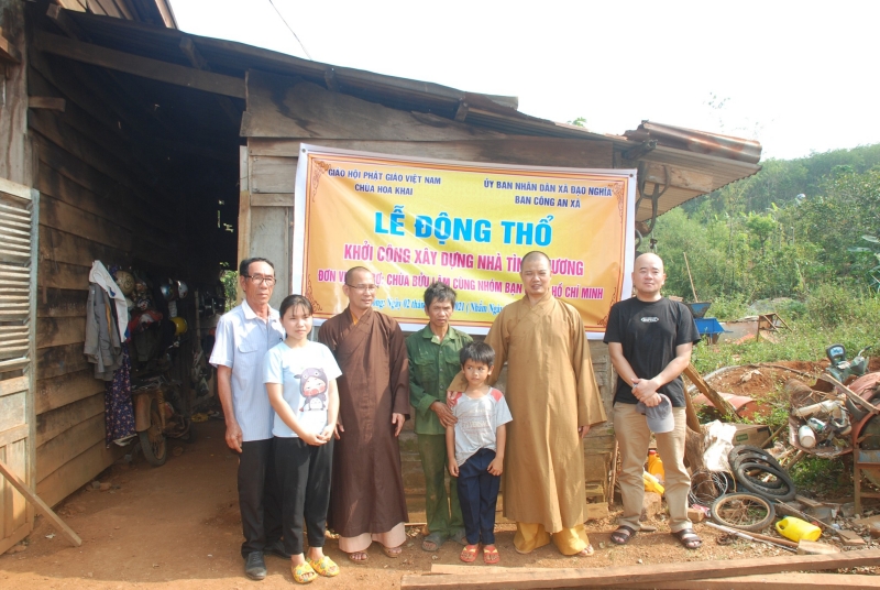 Đắk R'Lấp: Lễ động thổ xây dựng nhà tình thương tai thôn Quảng Phước, xã Đạo Nghĩa