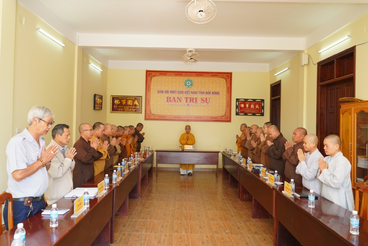 Thường trực Ban Trị sự Phật giáo tỉnh Đắk Nông họp định kỳ tháng 2 năm Quý Mão, triển khai công tác Phật sự 