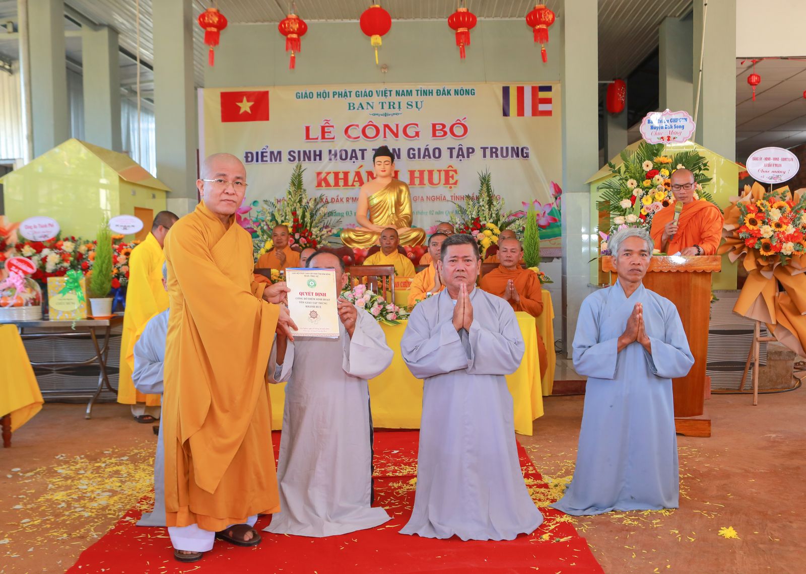 Lễ Công bố thành lập điểm sinh hoạt Tôn giáo tập trung Khánh Huệ xã Đắk R’Mon, TP. Gia Nghĩa