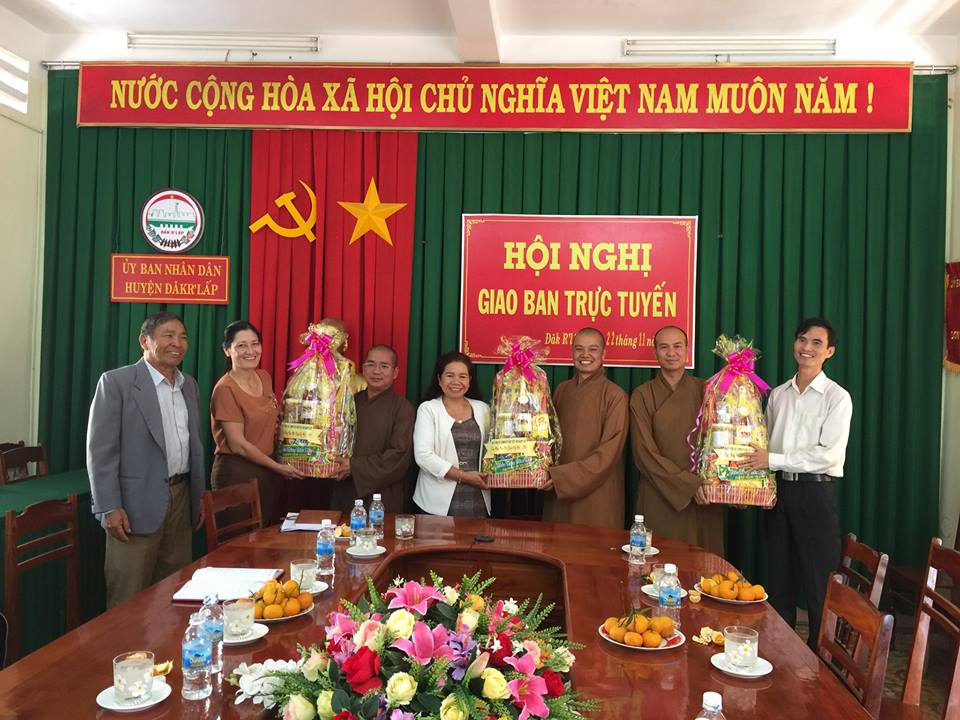 Ban trị sự Phật giáo huyện Đắk R'lấp gặp mặt ban ngành huyện nhà nhân dịp cuối năm
