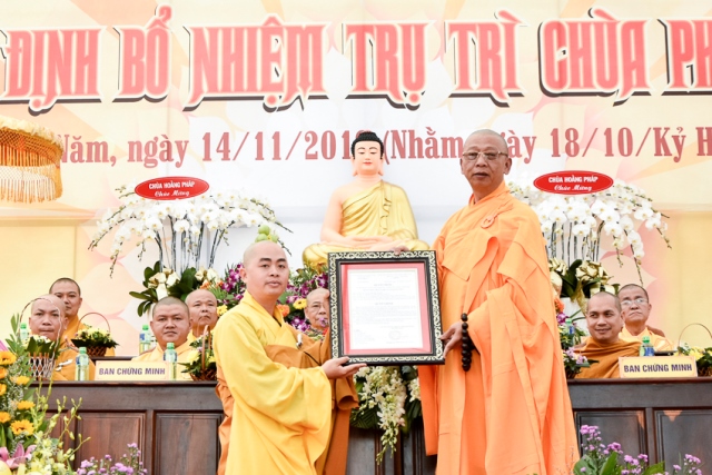 Lễ Bổ nhiệm trụ trì chùa Pháp Viên xã Đắk Wer, huyện Đắk R'lấp
