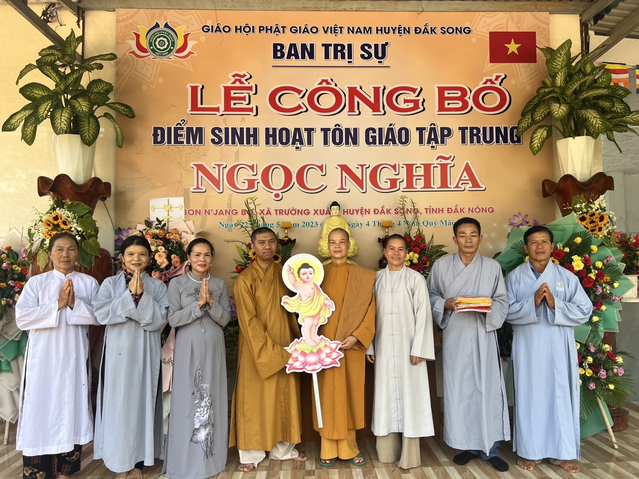 Ban Trị sự Phật giáo huyện Đắk Song thăm các điểm sinh hoạt Tôn giáo tập trung trên địa bàn huyện