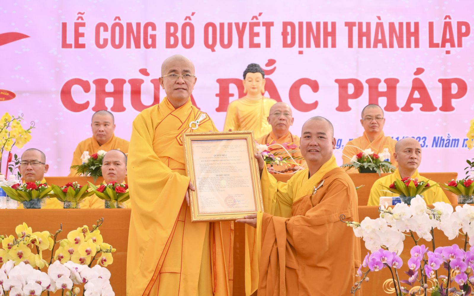 Lễ công bố Quyết định thành lập chùa Đắc Pháp xã Nâm N’Jang huyện Đắk Song