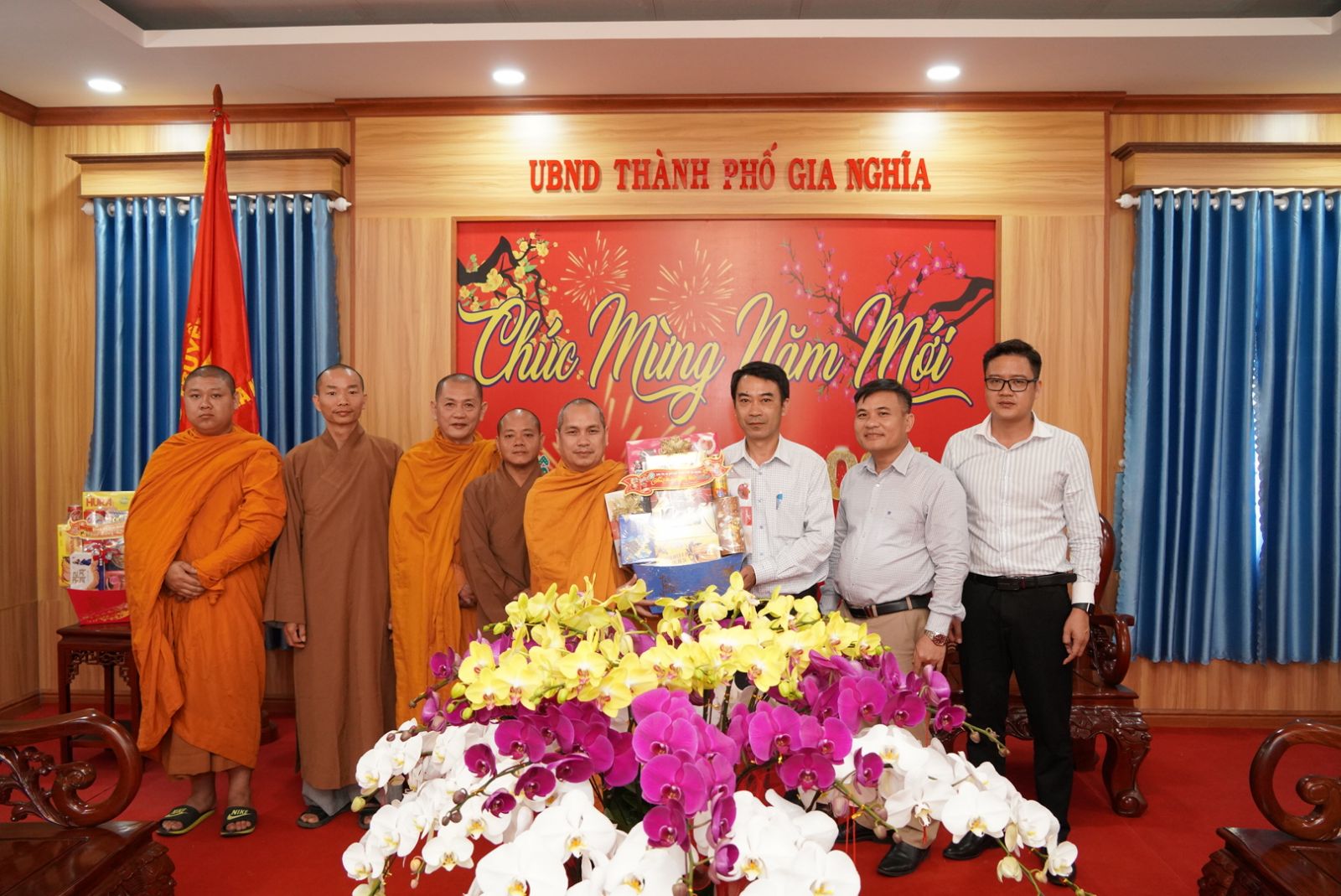 Ban Trị sự Phật giáo TP. Gia Nghĩa chúc Tết các ban ngành nhân dịp trước thềm năm mới Xuân Giáp Thìn