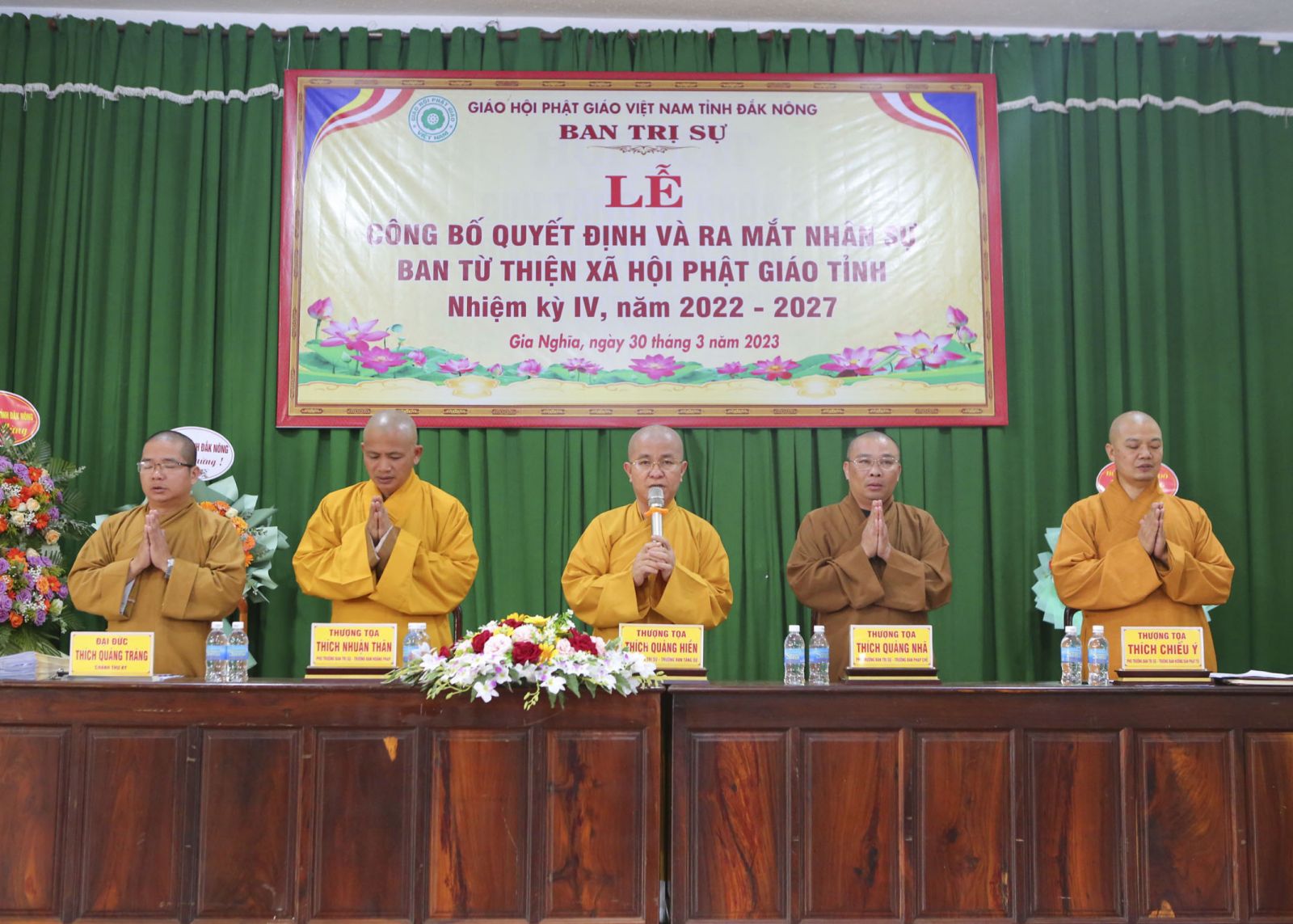 Ra mắt Ban Từ thiện Xã hội Phật giáo tỉnh Đăk Nông
Nhiệm Kì IV ( 2022-2027)  .

