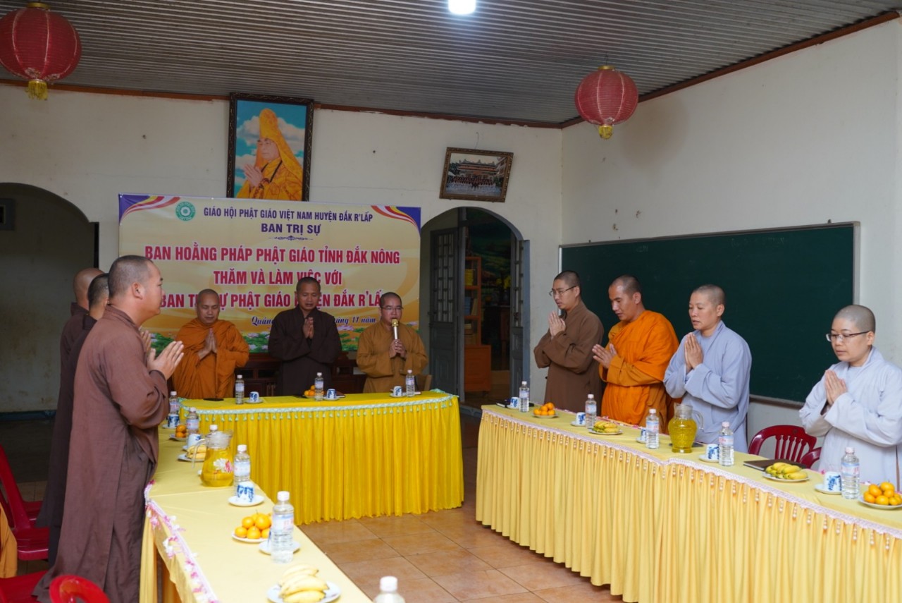 Ban Hoằng Pháp Phật giáo tỉnh Đăk Nông thăm và làm việc với Ban Trị sự huyện Đăk R’Lấp