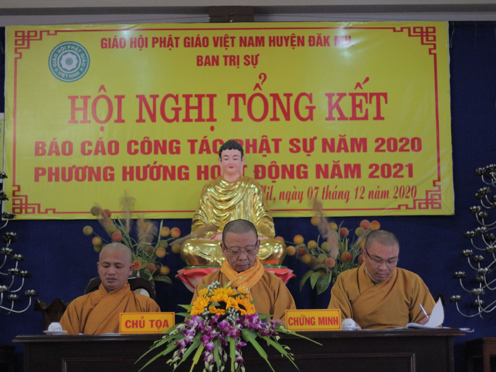 Đắk Mil: Phật giáo huyện Hội nghị tổng kết Phật sự 2020 