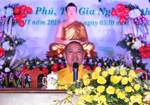 Trưởng ban Hoằng pháp Phật giáo tỉnh chia sẻ thời pháp tại đạo tràng Tịnh xá Ngọc Đạt
