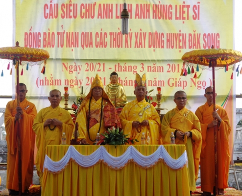 Phật giáo Đăk Song tổ chức lễ kỳ siêu anh hùng liệt sĩ
