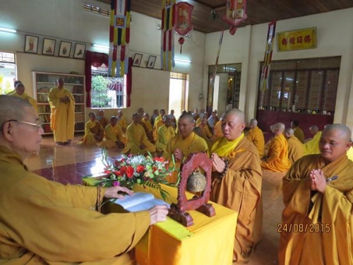 Ban Trị Sự Phật giáo tỉnh nhà tổ chức lễ Tạ Pháp An Cư