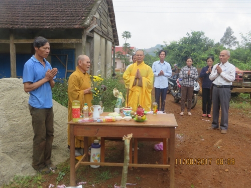 Phật giáo huyện Đăk R'lấp động thổ xây trường mầm non tình thương