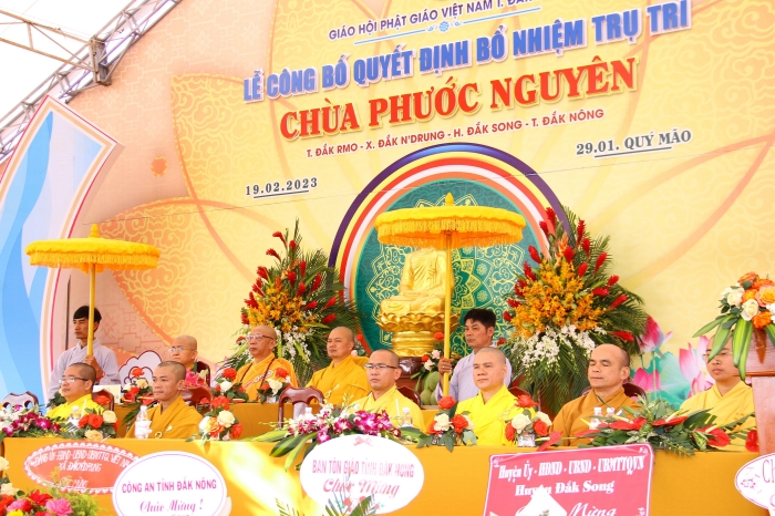 Công bố quyết định bổ nhiệm Đại đức Thích Quảng Hòa trụ trì chùa Phước Nguyên huyện Đắk Song