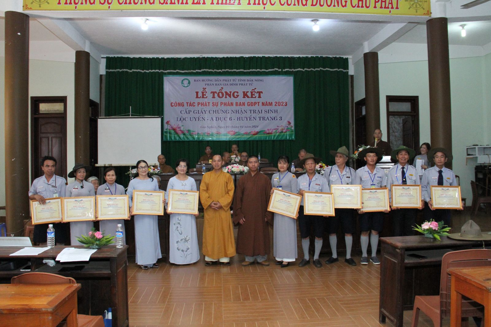 Phân ban Gia Đình Phật Tử tỉnh Đắk Nông tổng kết phật sự năm 2023 và kết khóa Liên trại Huyền Trang 3 - A Dục - Lộc Uyển 6