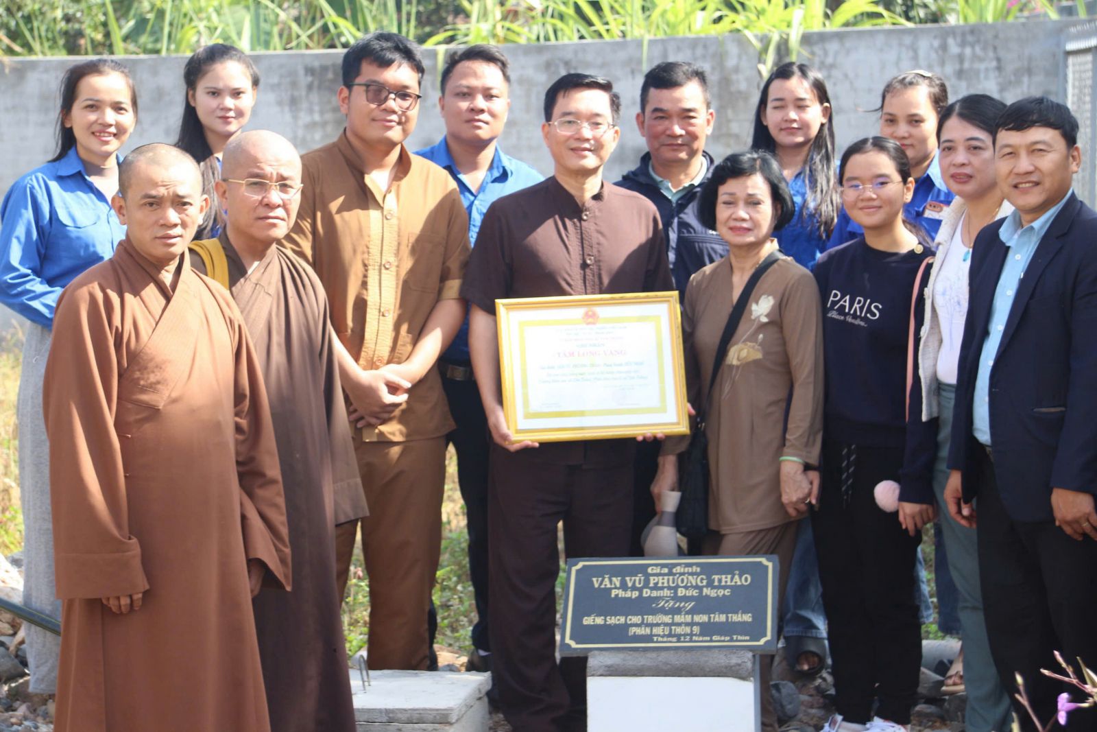 chùa Pháp Hoa trao tặng 3 công trình giếng nước khoan