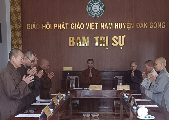 Ban Trị sự Phật giáo huyện Đắk Song tổ chức phiên họp triển khai công tác Phật sự thời gian tới