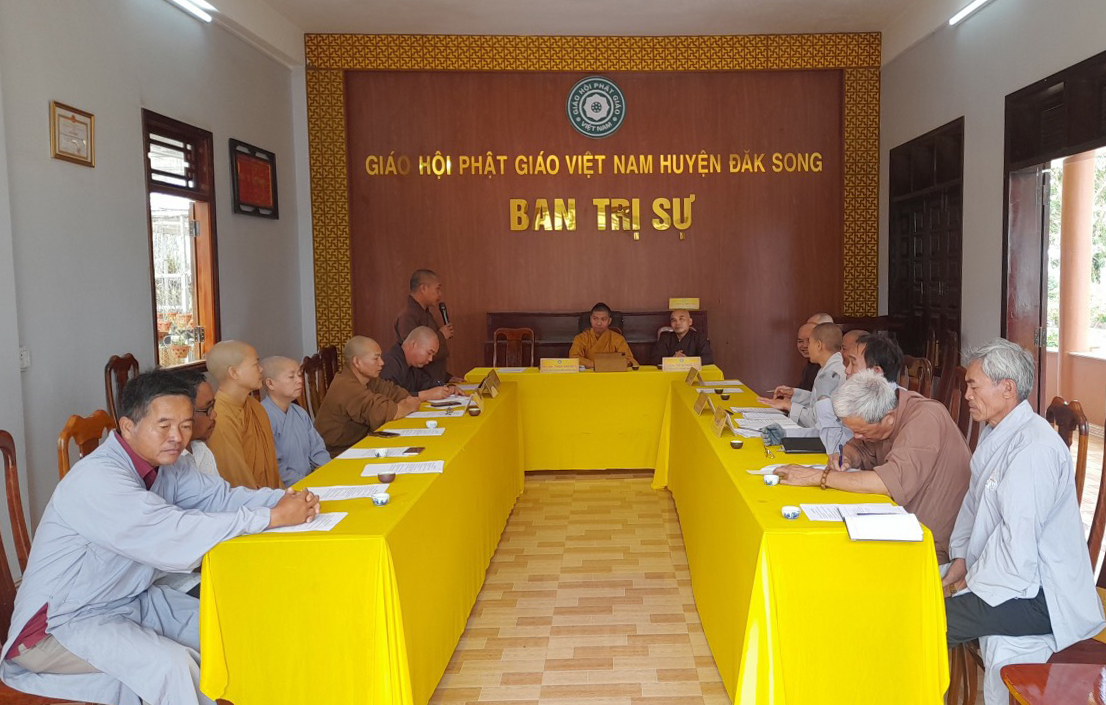 Ban Trị sự Phật giáo huyện Đắk Song triển khai thông tư tổ chức Đại lễ Phật đản PL. 2567