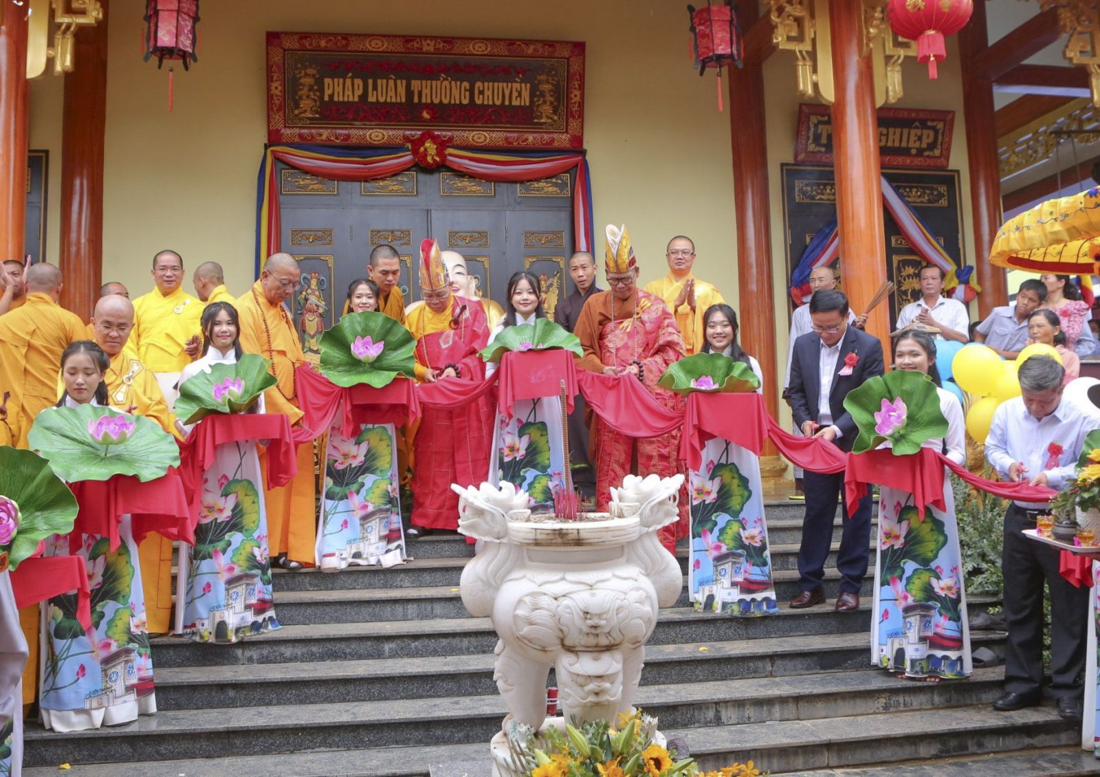 Trang nghiêm tổ chức lễ khánh thành chùa Phước Sơn xã Nam Dong, huyện Cư Jút
