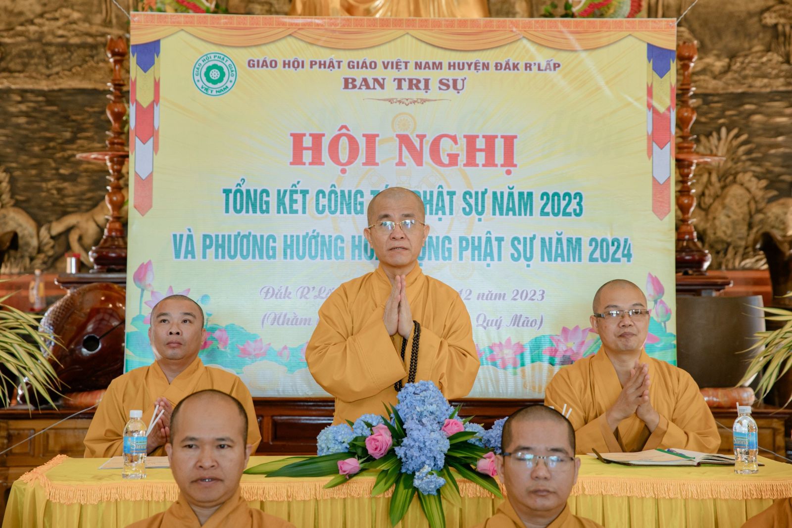 Đăk R’Lấp: Hội nghị Tổng kết công tác Phật sự năm 2023 và phương hướng hoạt động năm 2024 của Ban Trị sự Phật giáo huyện